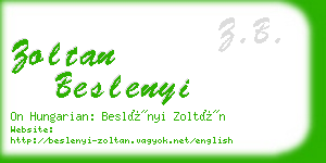 zoltan beslenyi business card